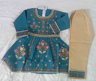 Baby Girl Embroidered Cotton Frock
