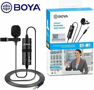 Mic By M1 Professional Collar Microphone 3.5mm Audio Video Record Lavalier Lapel Mic For Android Smartphone I-phones Pc