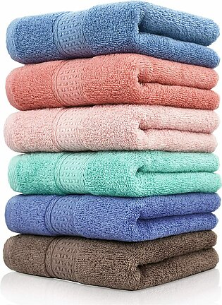 Hand Towel Face Towel Washcloths Set Ultra Soft Cotton Hand Towels with Assorted Colors (30 x 30 Cm) Lightweight and Quick Dry Bathroom Towels