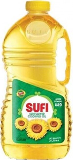 Sufi Sunflower Cooking Oil 3ltr Bottle