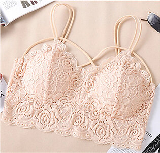 Espicopink  Floral Lacy Padded Bra