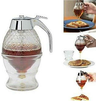 Honey Chocolate Maple Syrup Dispenser Distributor Press Type Syrup Viscous Liquid Squeezer Juice Bottle Extrude For Home And Restaurant - Transparent 200 Ml