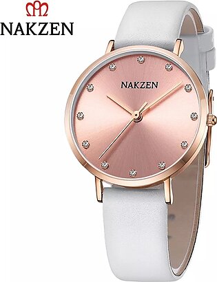 New Lady Fashion Women's Watch Trend Diamond Dial Japan Quartz Clock Real Leather Modern Classic Girl's student Watch