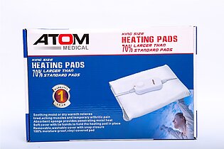 Atom King Size Heating Pads Comfort Heat Pad With Cosy Fleece Finish Stomach, Back And Neck Warmer For Pain Relief And Relaxation Washable Automatic Switch-off
