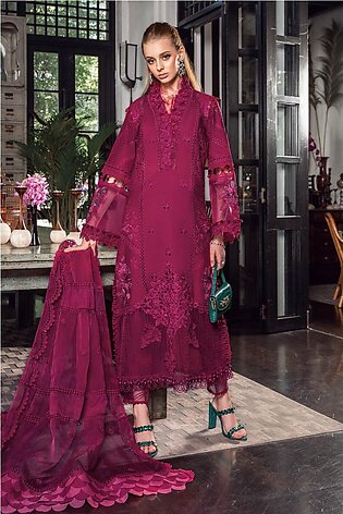 Maria B Eid Luxury Lawn 2023 3 Piece Unstitched For Women - El-23-09-magenta