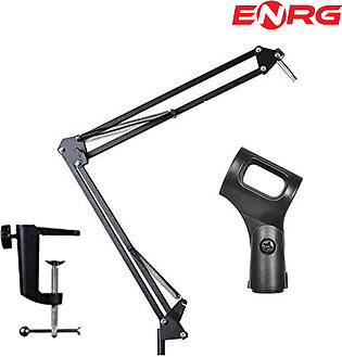 Energy - ENRG Scissor Arm Mic Suspension Stand Studio Recording With Microphone Holder For Condenser Universal BM 800 Blue Yeti Black