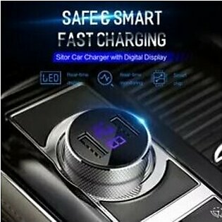 ROCK 3.4A Sitor RCC0127 Phone Charger Dual Usb Car Charger For Samsung Xiaomi Huawei Universal 5V 3.4A Fast Charge LED Blue Light Charger