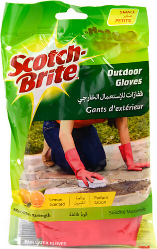 Scotch-brite Extra Strong Gloves, Gloves Outdoor -medium, Super Grip, Protects Your Hands From Contact With Mild Detergents And Household Cleaning Agents, Medium Size. 1 Pair/pack