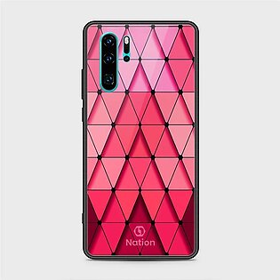 Huawei P30 Pro Cover - Onation Pyramid Series - Hq Ultra Shine Premium Infinity Glass Soft Silicon Borders Case