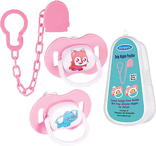 Baby Pacifier Set Silicone Nipples Chain Combination Baby Sleeping Pacifiers With Storage Box