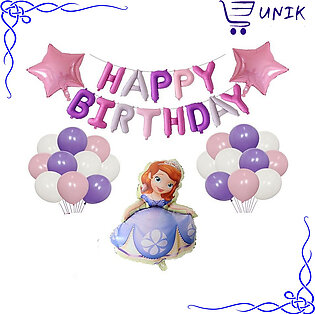 Princess Sofia  Happy Birthday Balloon Theme Decor
