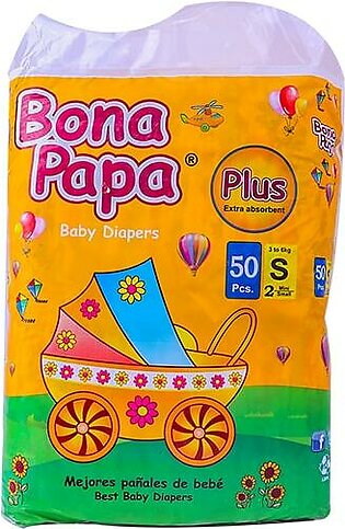 BONA PAPA Small Size Baby Diaper (50 Pcs) Diapers Plus BONAPAPA