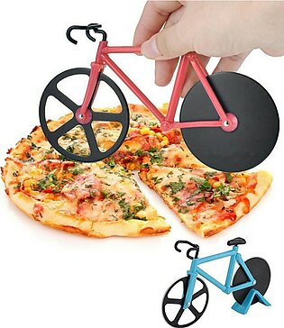 Bicycle Pizza Cutter Professional Stainless Steel Non-stick Bike Round Pizza Slicer
