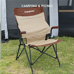 Kingcamp - Outdoor Camping Chair Lumbar Support Padded Lawn Chair Folding Chair