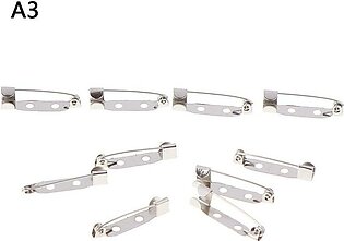 10pcs Silver Brooches Safety Pins Fashion Simple DIY Brooch