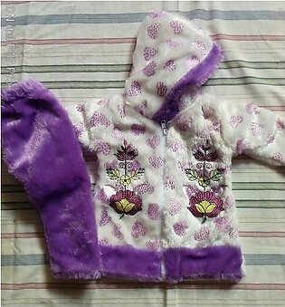 Baby Girl Shirt With Hoody & Trouser