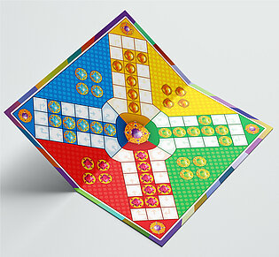 5 In 1 Extra Large Ludo - Brown Board - Premium Quality