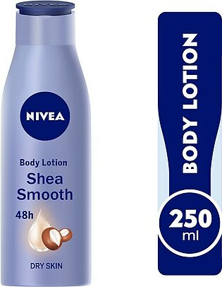 Nivea Shea Smooth Body Lotion, Shea Butter, Dry Skin, 250ml