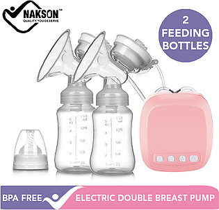 2. Double Electric Breast Pump With Baby Bottle