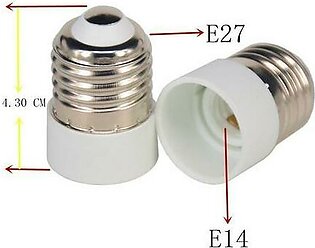 Pack Of 4 Pcs E27 To E14 Lamp Socket Converter Holder For Led Convert Large Screw To Small Screw Holder