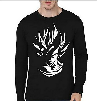 Goku Digital Printed Full Sleeve T-shirt For Men - Black