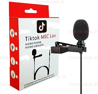 Collar Mic for  Computer, Amplifier Speaker And Dslr – Trs 3.5Mm Clip-On Lapel Lavalier Microphone  Mobile, Microphone For Computer Color-Black