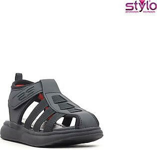 Stylo Boys Black Formal Sandal Kd9336 For Men/boys Shoes For Girls/ Women