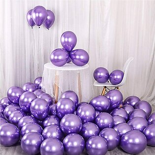 Pack of 50 Large Metallic Shiny Balloons for Birthday Decorations, Weddings, Baby/Bridal Shower, Anniversary Party, Welcome Party Balloons Set Birthday Accessories.