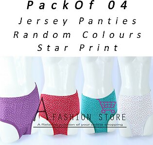 A.Fashion Pack of 04 Jersey Printed Underwear Panties for Girls & Women Multi color Panties under garments