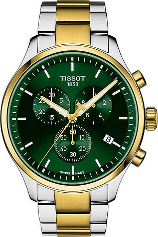 Tissot Chrono Xl Classic Green Dial - Grey & Yellow Gold Bracelet Men's Watch - T116.617.22.091.00