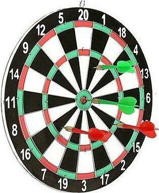 Large - Dart Board Game Set With 4 Darts