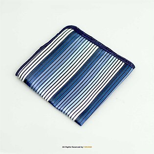 Y.brand-collection Of Striped Pocket Square With Contrast Border For Men-ps-1045