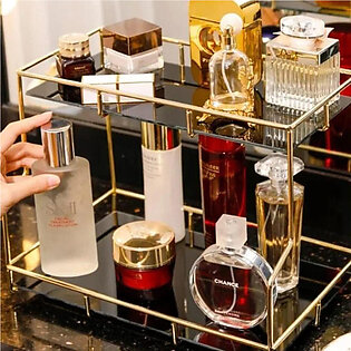 Luxury Makeup Organizer Jewelry Lipstick Perfume Storage Tray Large-capacity Cosmetic Storage Box