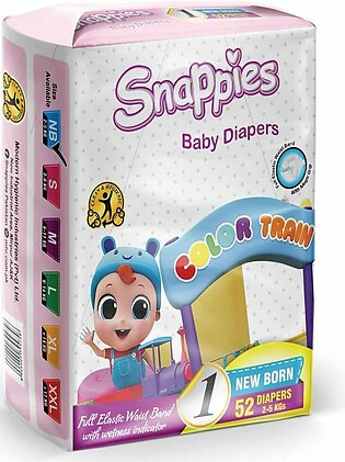 Baby Diapers Size 1 Newborn (2-5 Kg) 52 Pcs Mega Economy Pack Snappies Baby Diapers Child Diapers