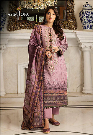 Asim Jofa 3 Piece Khaddar Unstitched Fabric For Women Aira Collection Ajiw-03