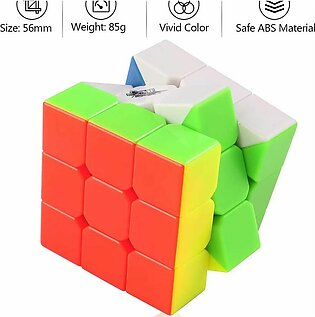 Stickerless 56mm Qiyi Warrior S Rubiks Cube 3x3 - Magic Speed Cube Puzzle Toys Rubik's Cube 3x3, Memory And Responsiveness Rubik Cube, Concentration Rubic Cube ( 56mm ) Rubix Cube