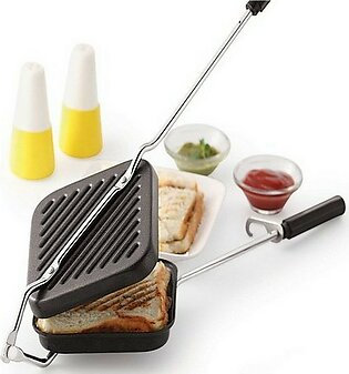 Non Stick Gas Toaster , Sandwich Maker Panini Press Grill Pan - Double Sided Coated Grill Cheese Sandwich Maker For Stovetop Top - Non-stick Aluminum Flip Pan