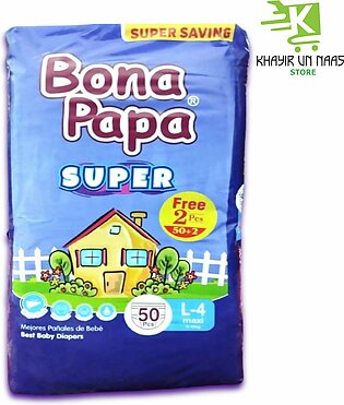 Bona Papa SUPER Baby Diaper Large Size - 50pcs Pack (MagicTape)