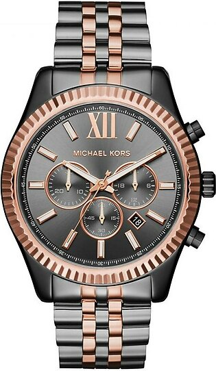Michael Kors Wrist Watch For Men Quartz Stainless Steel Grey Dial 45mm Watch Mk8561