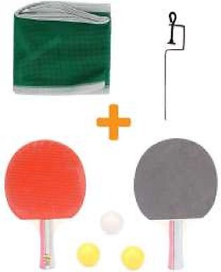 Table Tennis Racket With Net And Ball