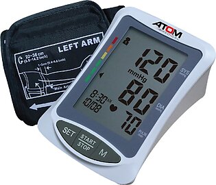 Blood Pressure Monitor Upper Arm Accurate Digital BP Operator Machine for Home Use & Pulse Rate Detection Meter with Cuff Memory LCD Digital Display
