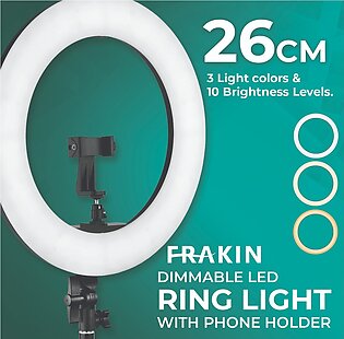 Frakin Ring Light 26 Cm Metal Ball-head And Mobile Holder ( 3 Colors Modes )