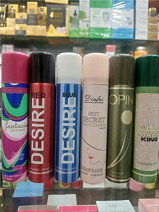 Pack Of 6 - Body Sprays For Women Long Time Fragrance 75ml Each