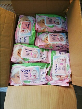 Happy Baby Skin Care Baby Wipes Pack Of-30 (1 Carton) 80 Sheets Each