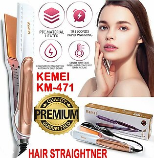 Kemei Km-471 Professional Hair Straightener With Temperature Control Latest Model