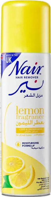 Nair Hair Removal Spray Men And Women With Baby Oil For Lemon Fragrance 200 Ml