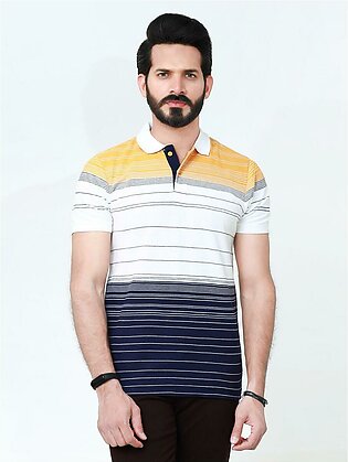 edenrobe  Polo Shirt for Men - EMTPS22-020  WHITE