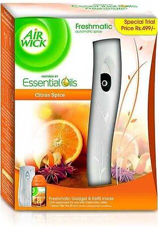 Air Wick Freshmatic Citrus Orange Sensor Machine + Refill Room Freshner - 250ml Room Spray