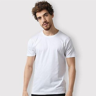 Khanani's Plain T Shirt For Men White T-shirt