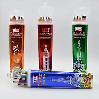Oros Color Pencil Multicolor Pack Of 2 Box(24) Color, Color Pencil 12 ,pencil Color, Unique 12 Color Pencil Box